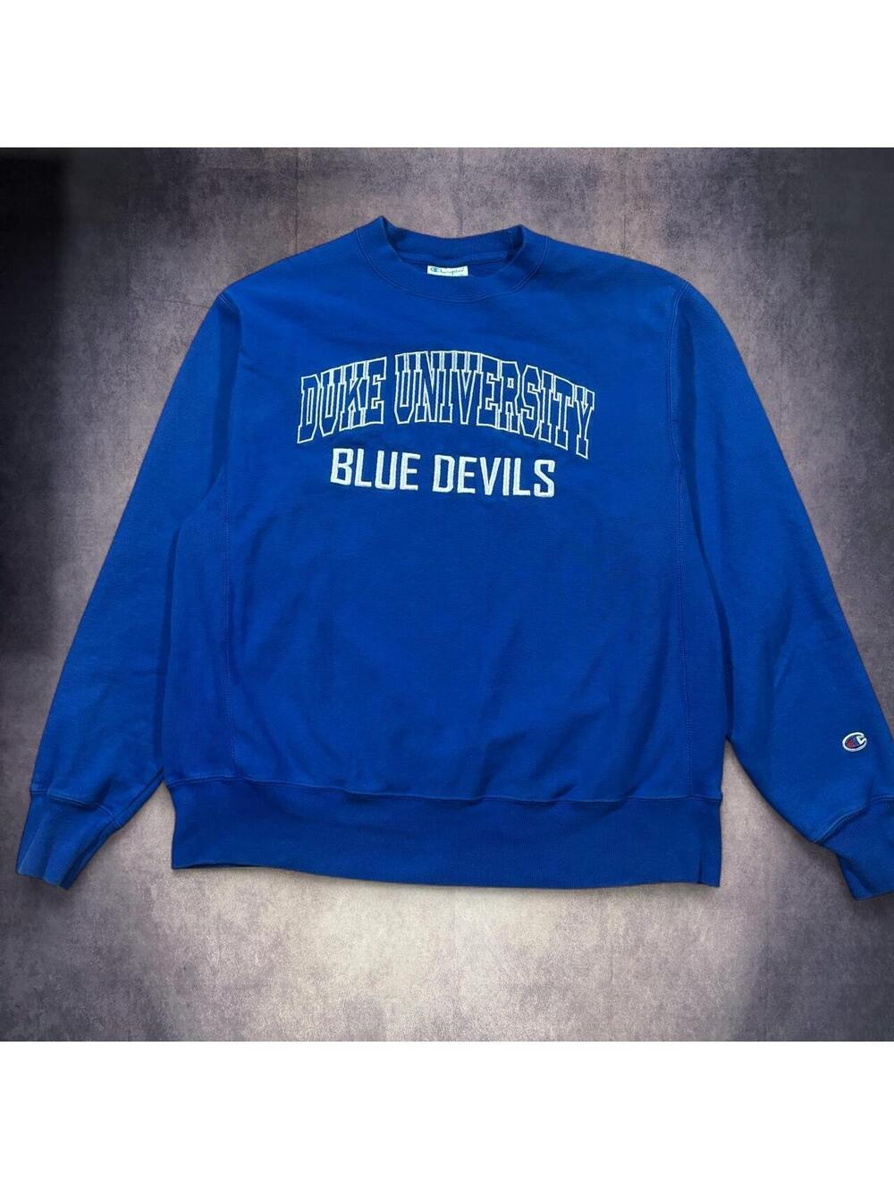 Vintage Champion Reverse Weave Duke University Blue Devils Crewneck